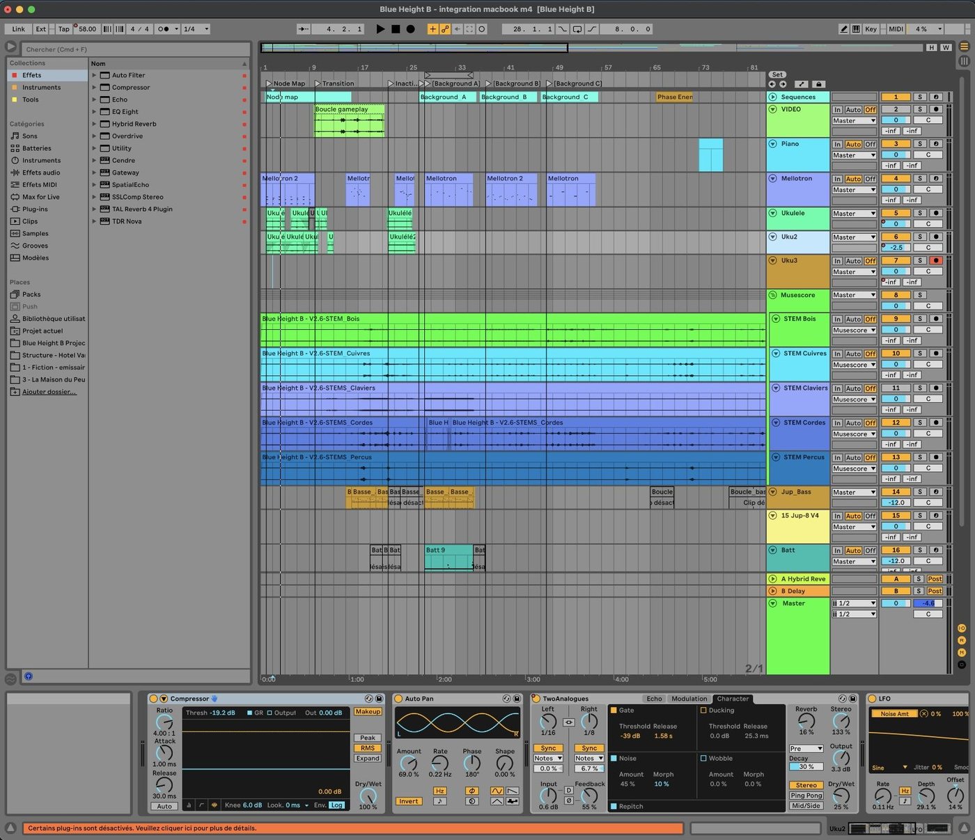 Ableton Live production session