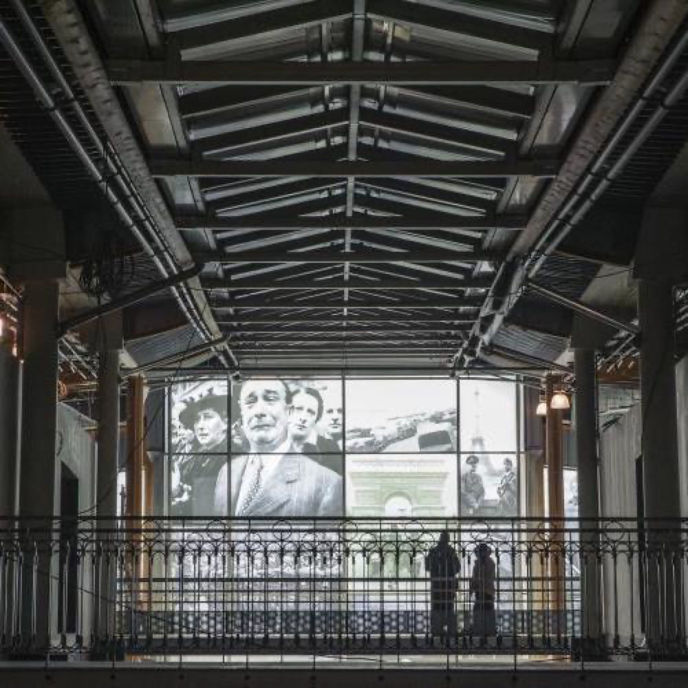 Image wall at the Musée Guerre et Paix en Ardennes
